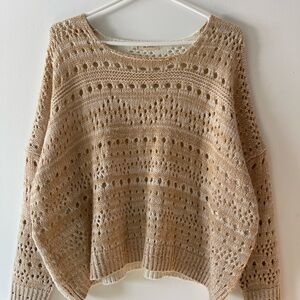 Women's Beige Knit Sweater